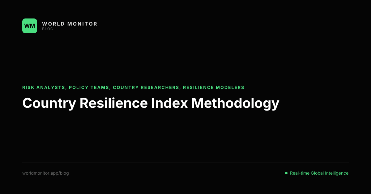 Country Resilience Index Methodology